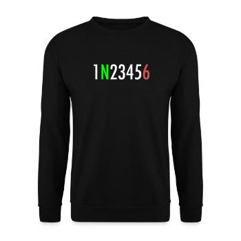 1N23456 Motorcycle Circuit One Down Five Up - Unisex Sweatshirt - black - Front - Alina (178cm) & Michal (187cm)