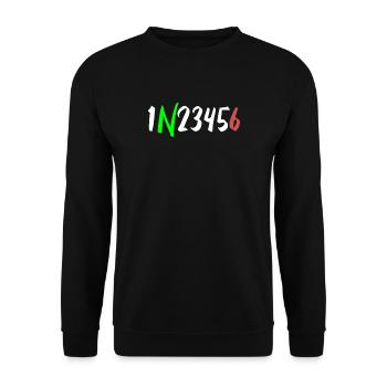 1N23456 Motorcycle Circuit One Down Five Up - Unisex Sweatshirt - black - Front - Alina (178cm) & Michal (187cm)