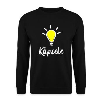 Käpsele Schwäbisch Genie Schlaumeier kluger Mensch - Unisex Pullover - Schwarz - Vorne - Alina (178cm) & Michal (187cm)