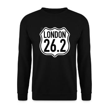 London 26.2 Miles | Marathon marathon runners running - Unisex Sweatshirt - black - Front - Alina (178cm) & Michal (187cm)