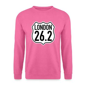 Londres 26,2 milles | Marathoniens marathoniens courant - Sweat-shirt Unisexe - rose - Devant