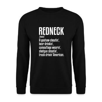 Redneck Definition | Honky, Mullet, White Trash - Unisex Sweatshirt - black - Front - Alina (178cm) & Michal (187cm)