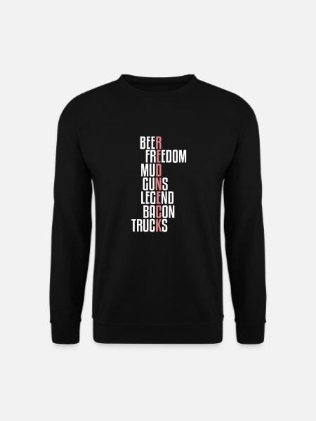 Redneck | Bacon bacon - Sweat-shirt Unisexe - noir