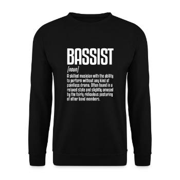 Définition du bassiste | Instrument basse, guitare basse - Sweat-shirt Unisexe - noir - Devant - Alina (178cm) & Michal (187cm)