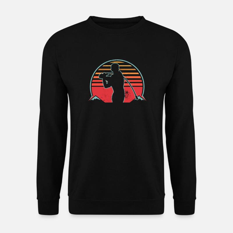 Hornussen Retro Sonne - Unisex Pullover - Schwarz
