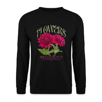Chrysanthèmes, Chrysanthème, Fleur, Fleurs - Sweat-shirt Unisexe - noir - Devant - Alina (178cm) & Michal (187cm)