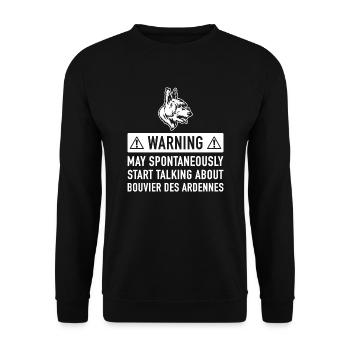 Drôle Bouvier Des Ardennes Idée cadeau - Sweat-shirt Unisexe - noir - Devant - Alina (178cm) & Michal (187cm)