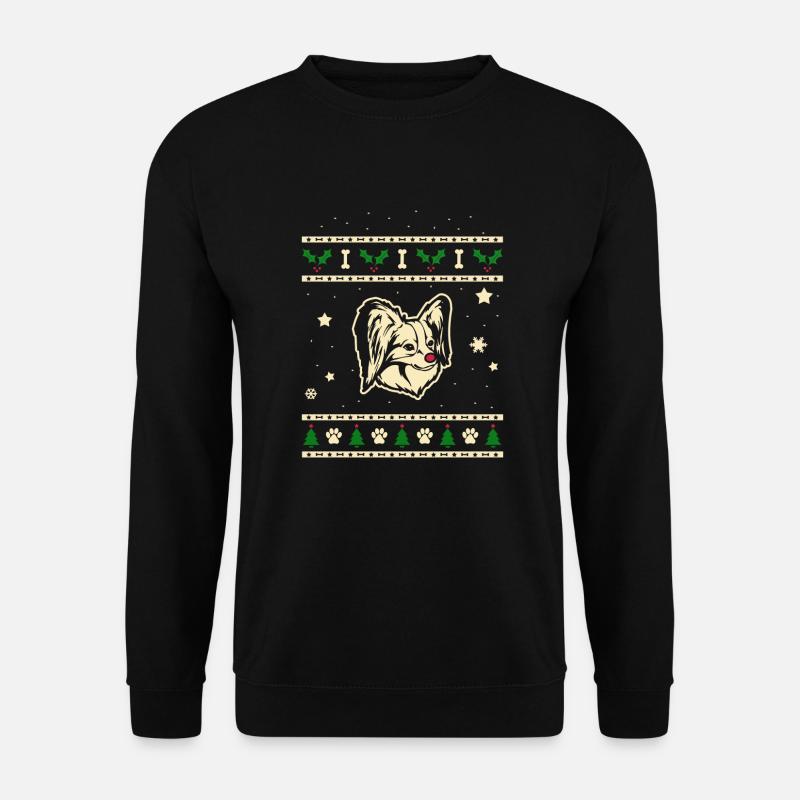 Papillon Weihnachtsgeschenk - Unisex Pullover - Schwarz