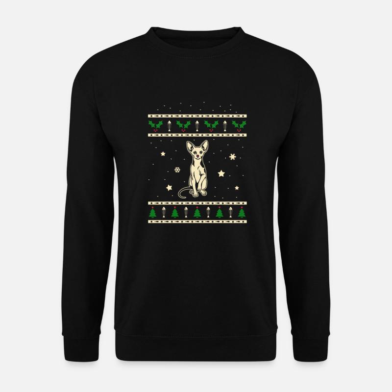 Sphynx Weihnachtsgeschenk - Unisex Pullover - Schwarz