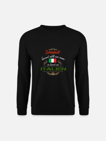 Schoenheit kommt aus italien nicht von Innen Bella - Unisex Pullover - Schwarz