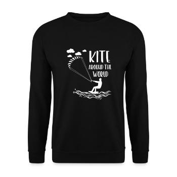 Kite Kite Surfing Kiten around World Water Sports - Unisex Sweatshirt - black - Front - Alina (178cm) & Michal (187cm)