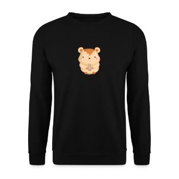 Hamster T-Shirt - Unisex Sweatshirt - black - Front - Alina (178cm) & Michal (187cm)