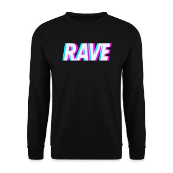 RAVE 3D - Unisex Pullover - Schwarz - Vorne - Alina (178cm) & Michal (187cm)