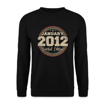 Les légendes sont nées en janvier 2012 - Sweat-shirt Unisexe - noir - Devant - Alina (178cm) & Michal (187cm)