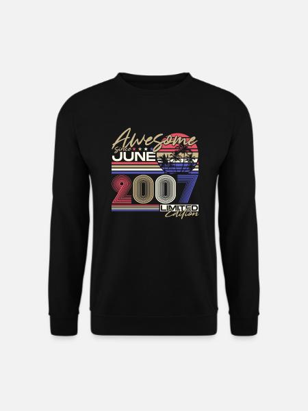 2007 Jahrgang Vintage Geburtstag Retro Geschenk - Unisex Pullover - Schwarz