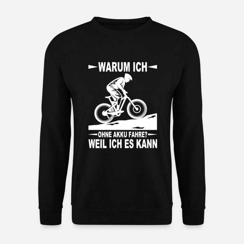 Fahrrad E-Bike Akku Pedelec radfahren - Unisex Pullover - Schwarz