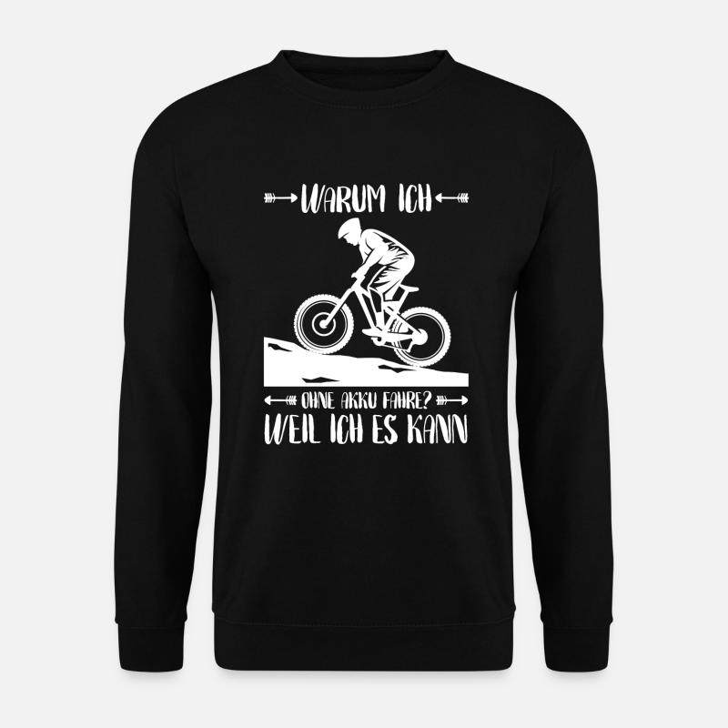 Akku Elektro Fahrrad Mountainbike - Unisex Pullover - Schwarz