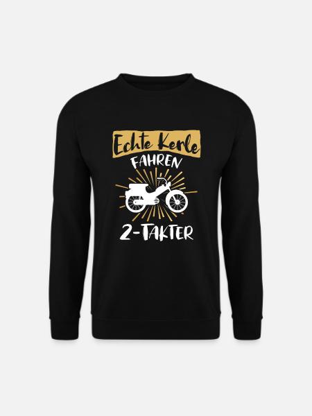 Zweitakter Moped Mofa Spruch - Unisex Pullover - Schwarz