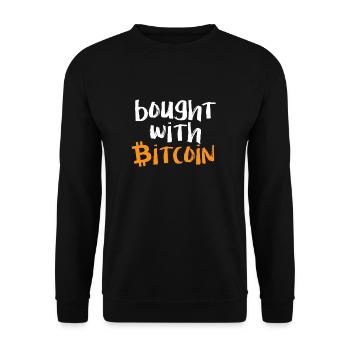 Bitcoin - Unisex Sweatshirt - black - Front - Alina (178cm) & Michal (187cm)