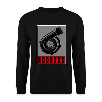 Boosted turbo turbocharger - Unisex Sweatshirt - black - Front - Alina (178cm) & Michal (187cm)
