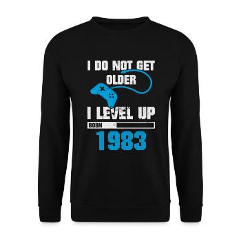 1983 Geborener Gamer Geburtstag Gaming Spruch - Unisex Pullover - Schwarz - Vorne - Alina (178cm) & Michal (187cm)