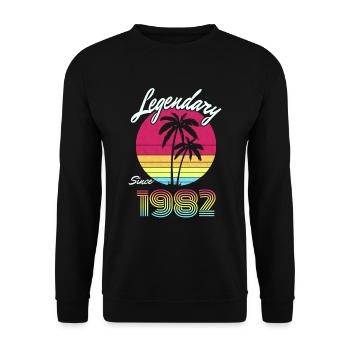 Legends Anniversaire 1982 Born Cadeau - Sweat-shirt Unisexe - noir - Devant - Alina (178cm) & Michal (187cm)