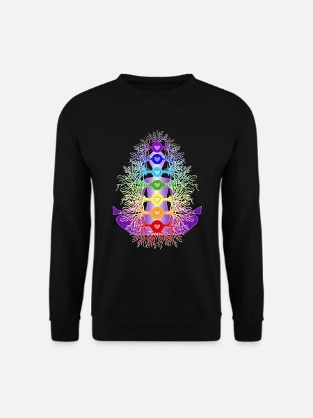 Chakras with their roots - Unisex Sweatshirt - black