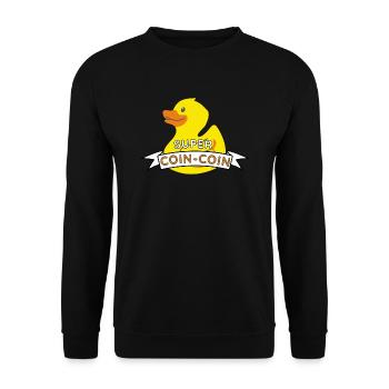Super Coin-Coin - Sweat-shirt Unisexe - noir - Devant - Alina (178cm) & Michal (187cm)