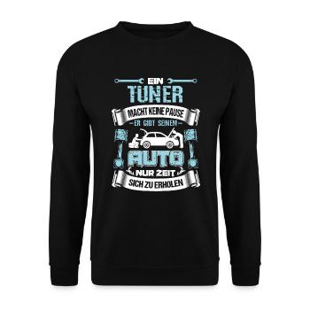 Tuner car to recover time - Unisex Sweatshirt - black - Front - Alina (178cm) & Michal (187cm)
