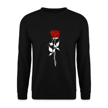 Rose - Unisex Sweatshirt - black - Front - Alina (178cm) & Michal (187cm)