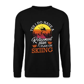 Sports d’hiver Montagne Piste de ski - Sweat-shirt Unisexe - noir - Devant - Alina (178cm) & Michal (187cm)