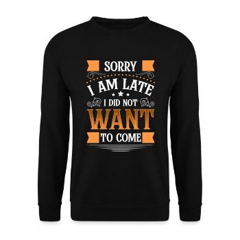 Party alcohol Party beer - Unisex Sweatshirt - black - Front - Alina (178cm) & Michal (187cm)
