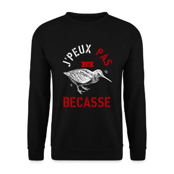 J Peux Pas J Ai Bécasse - Sweat-shirt Unisexe - noir - Devant - Alina (178cm) & Michal (187cm)