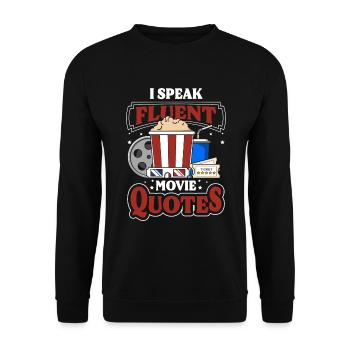 Filmliebhaber Leinwand Staff Hollywood - Unisex Pullover - Schwarz - Vorne - Alina (178cm) & Michal (187cm)