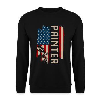 Peinture - Sweat-shirt Unisexe - noir - Devant - Alina (178cm) & Michal (187cm)