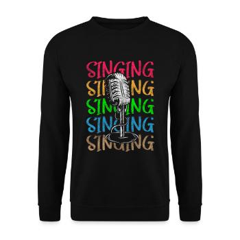 Music, Singer, Vocals, Singing - Unisex Sweatshirt - black - Front - Alina (178cm) & Michal (187cm)