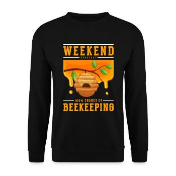 Beekeeper Beekeeping Beehive Nature - Unisex Sweatshirt - black - Front - Alina (178cm) & Michal (187cm)