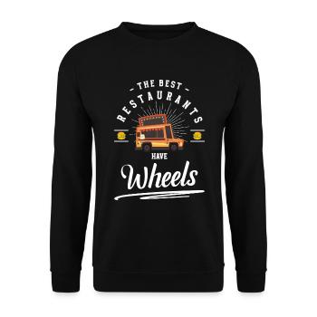 Street Food Snack Food on Wheels Food - Unisex Sweatshirt - black - Front - Alina (178cm) & Michal (187cm)