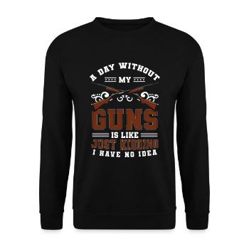 Gun Club Weapons Target - Unisex Sweatshirt - black - Front - Alina (178cm) & Michal (187cm)