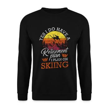 Snowboarding Mountain Winter Ski Holidays - Unisex Sweatshirt - black - Front - Alina (178cm) & Michal (187cm)