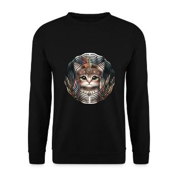 Chaton Style bohème - Sweat-shirt Unisexe - noir - Devant - Alina (178cm) & Michal (187cm)