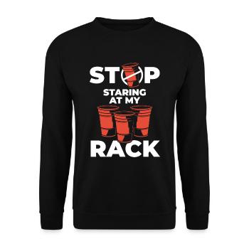 Beerpong Mug à boire - Sweat-shirt Unisexe - noir - Devant - Alina (178cm) & Michal (187cm)