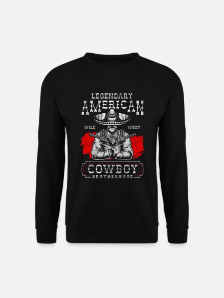 Wild West USA Cowboy Boots - Unisex Sweatshirt - black