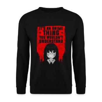 Japon Cosplay Kawaii Pop Culture - Sweat-shirt Unisexe - noir - Devant - Alina (178cm) & Michal (187cm)