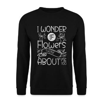 Mariage romantique qui sent les fleurs - Sweat-shirt Unisexe - noir - Devant - Alina (178cm) & Michal (187cm)