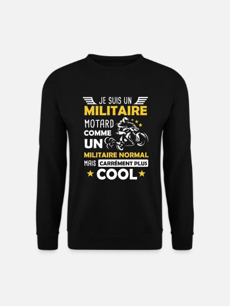 Militaire motard armée moto cadeau drôle - Sweat-shirt Unisexe - noir