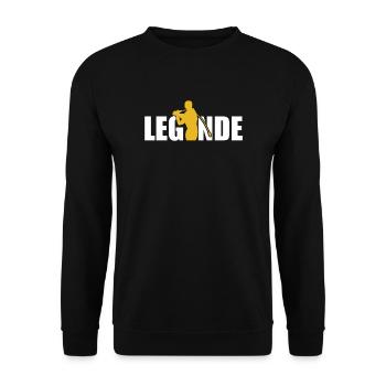 Hornussen Legende - Unisex Pullover - Schwarz - Vorne - Alina (178cm) & Michal (187cm)