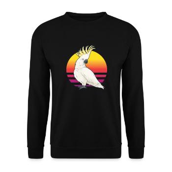 Cockatoo at sunrise - Unisex Sweatshirt - black - Front - Alina (178cm) & Michal (187cm)