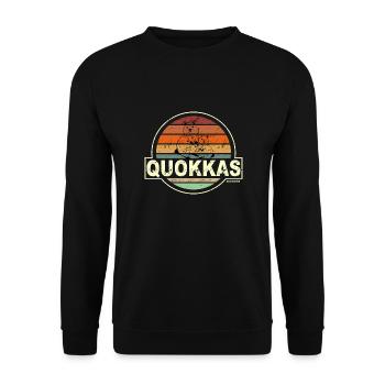 QUOKKAS - Unisex Pullover - Schwarz - Vorne - Alina (178cm) & Michal (187cm)