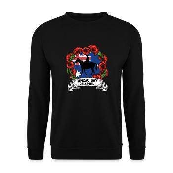 Anzac Day 25 April - Unisex Sweatshirt - black - Front - Alina (178cm) & Michal (187cm)